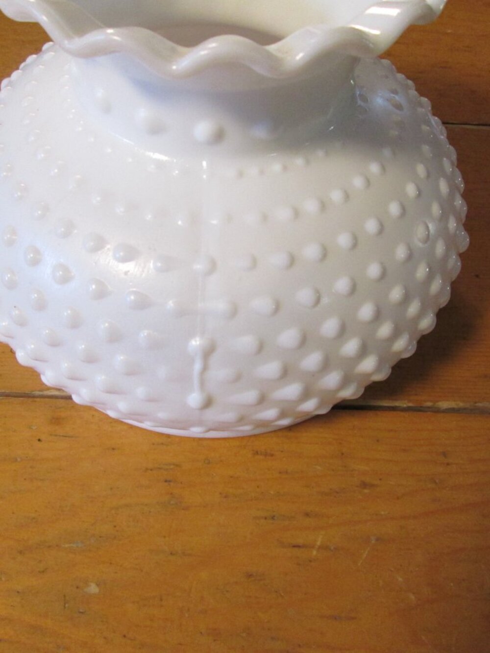 VTG HOBNAIL WHITE 7 IN FITTER SHADE FOR KEROSENE LAMP STUDENT LAMP - Picture 4 of 5